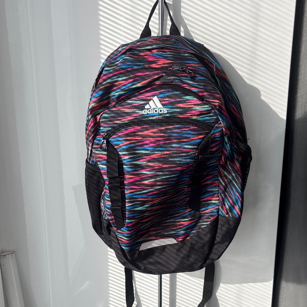 Adidas Black and Multicolor Backpack